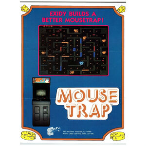 1981 Exidy Mouse Trap Arcade Game Promo Flyer Vintage Ephemera